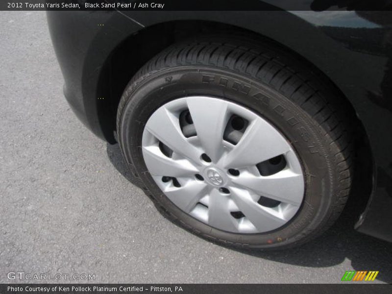 Black Sand Pearl / Ash Gray 2012 Toyota Yaris Sedan