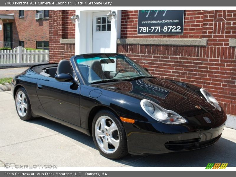 Black / Graphite Grey 2000 Porsche 911 Carrera 4 Cabriolet