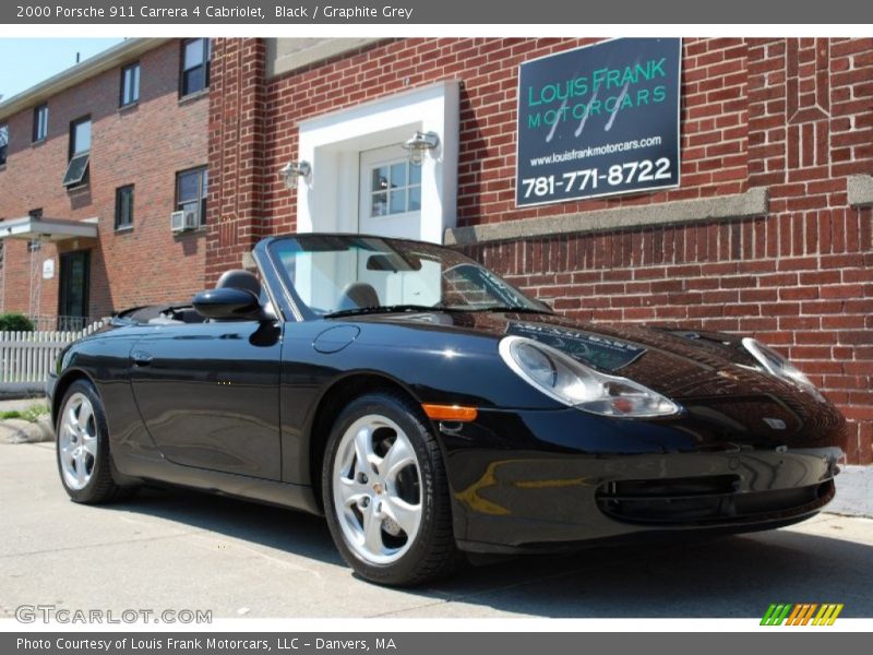 Black / Graphite Grey 2000 Porsche 911 Carrera 4 Cabriolet