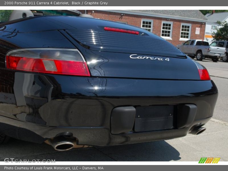 Black / Graphite Grey 2000 Porsche 911 Carrera 4 Cabriolet
