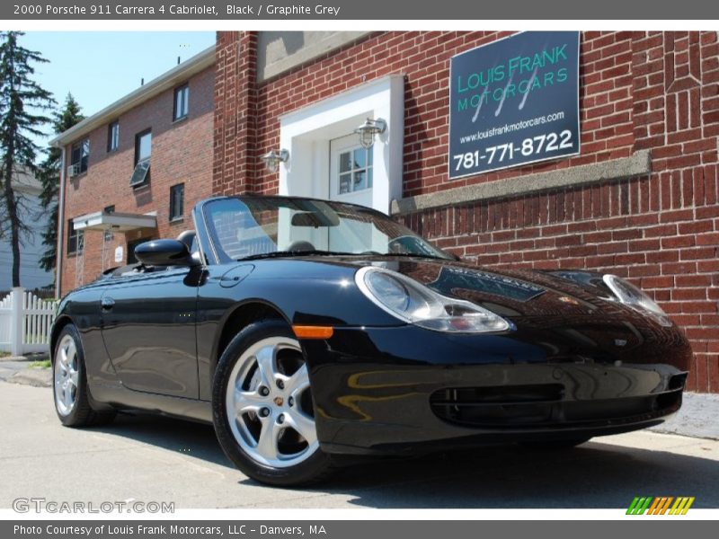 Black / Graphite Grey 2000 Porsche 911 Carrera 4 Cabriolet