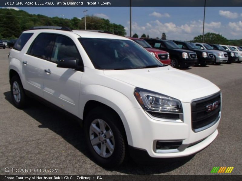 White Diamond Tricoat / Ebony 2013 GMC Acadia SLE AWD