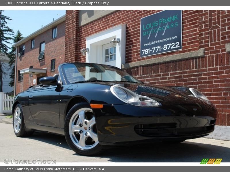 Black / Graphite Grey 2000 Porsche 911 Carrera 4 Cabriolet