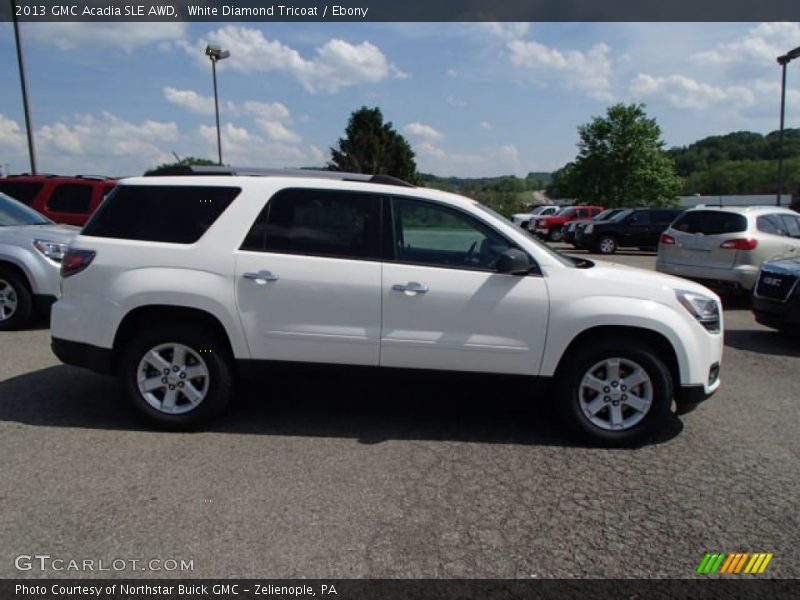 White Diamond Tricoat / Ebony 2013 GMC Acadia SLE AWD