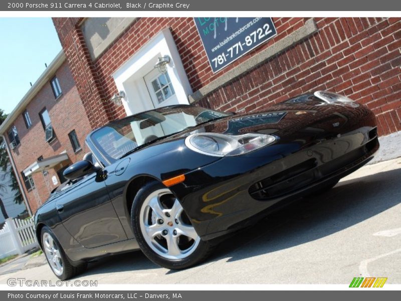 Black / Graphite Grey 2000 Porsche 911 Carrera 4 Cabriolet