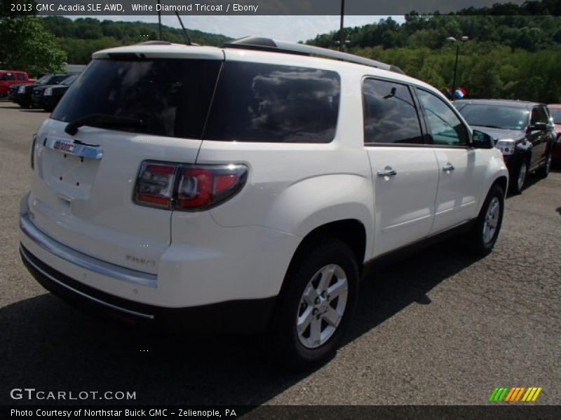 White Diamond Tricoat / Ebony 2013 GMC Acadia SLE AWD