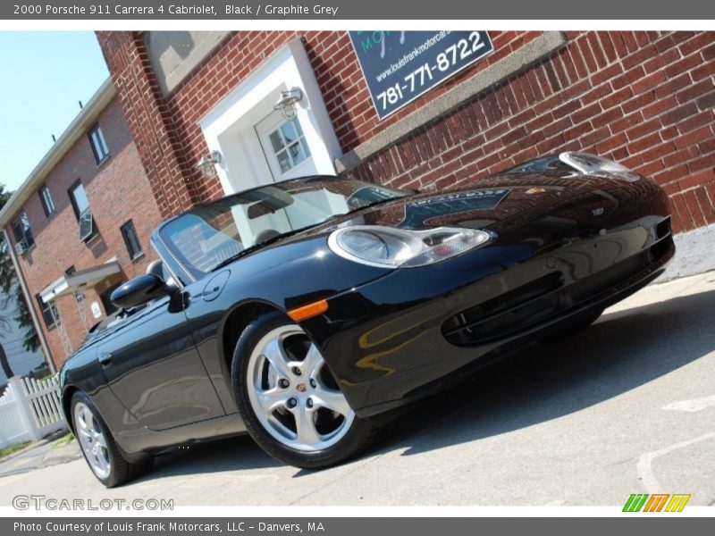 Black / Graphite Grey 2000 Porsche 911 Carrera 4 Cabriolet