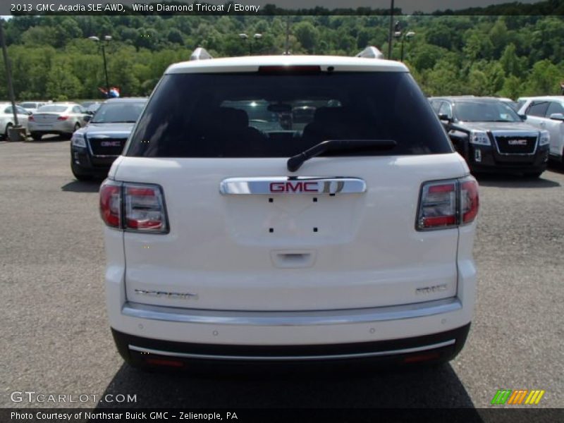 White Diamond Tricoat / Ebony 2013 GMC Acadia SLE AWD