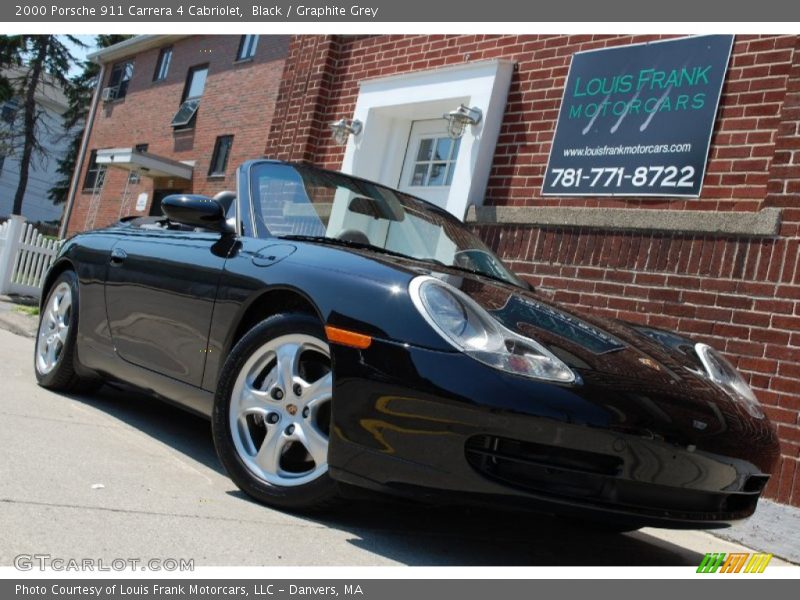 Black / Graphite Grey 2000 Porsche 911 Carrera 4 Cabriolet