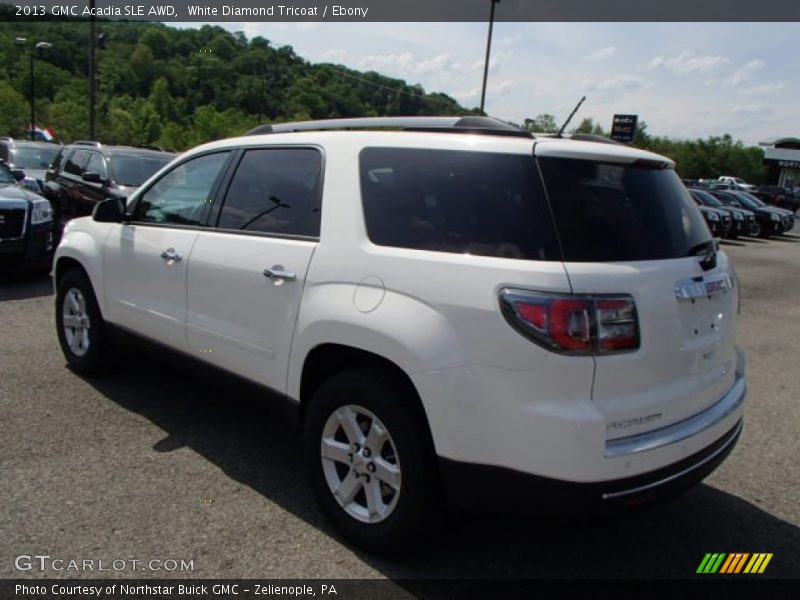 White Diamond Tricoat / Ebony 2013 GMC Acadia SLE AWD