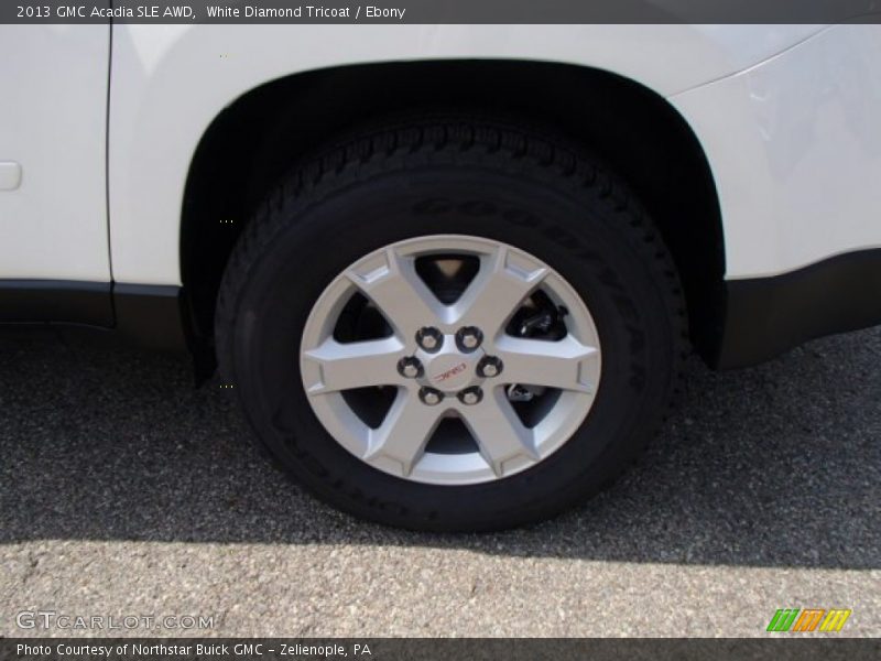 White Diamond Tricoat / Ebony 2013 GMC Acadia SLE AWD