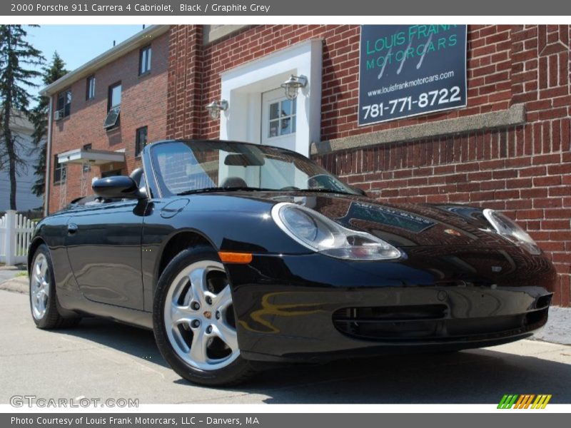 Black / Graphite Grey 2000 Porsche 911 Carrera 4 Cabriolet