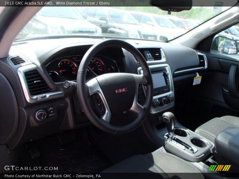 White Diamond Tricoat / Ebony 2013 GMC Acadia SLE AWD