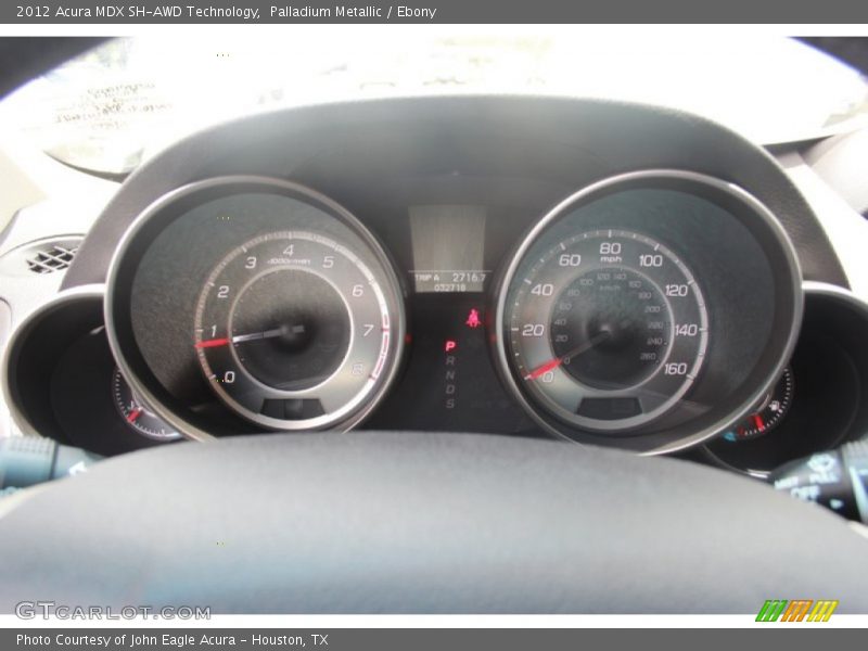 Palladium Metallic / Ebony 2012 Acura MDX SH-AWD Technology