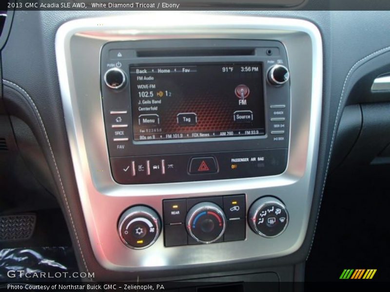 White Diamond Tricoat / Ebony 2013 GMC Acadia SLE AWD