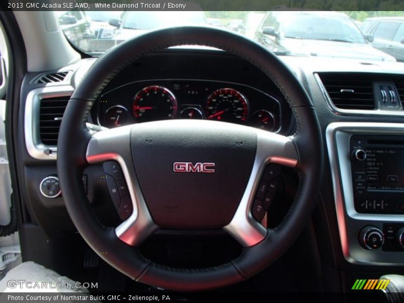 White Diamond Tricoat / Ebony 2013 GMC Acadia SLE AWD