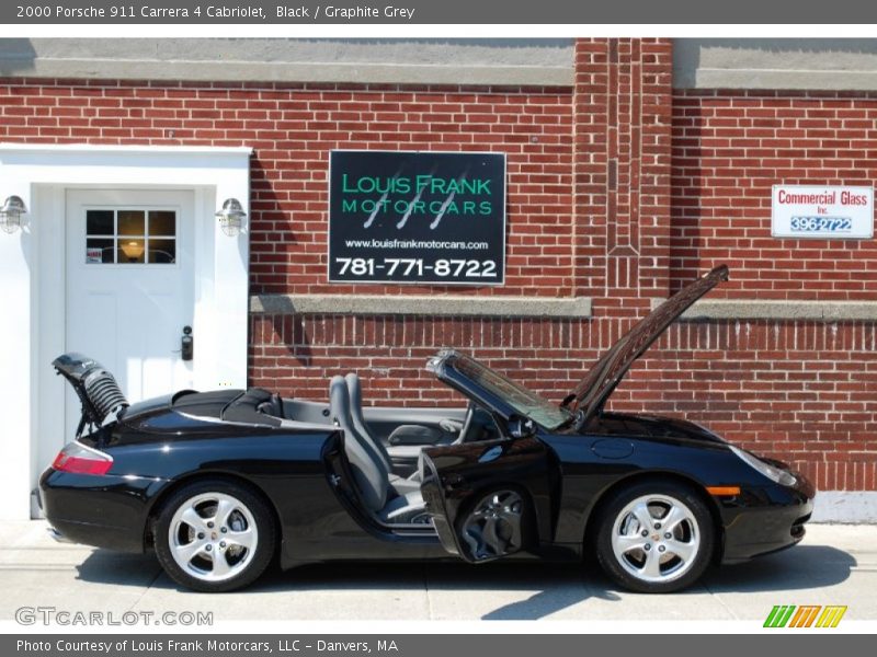Black / Graphite Grey 2000 Porsche 911 Carrera 4 Cabriolet