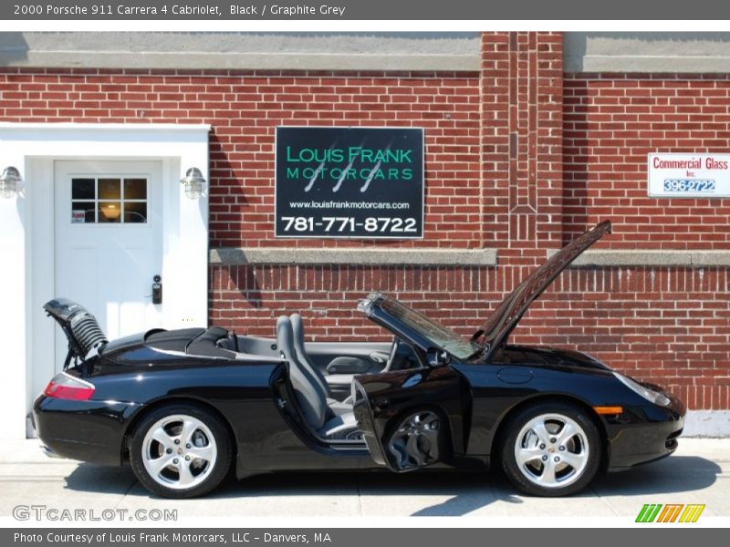 Black / Graphite Grey 2000 Porsche 911 Carrera 4 Cabriolet