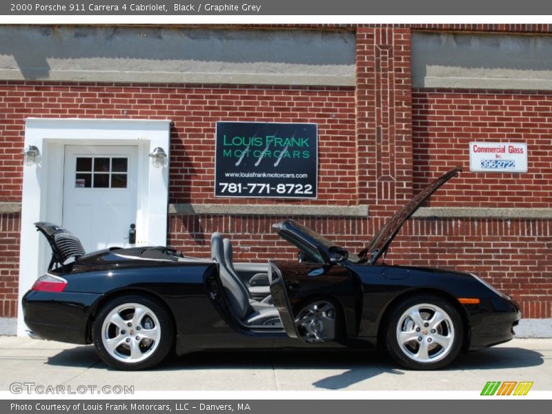 Black / Graphite Grey 2000 Porsche 911 Carrera 4 Cabriolet