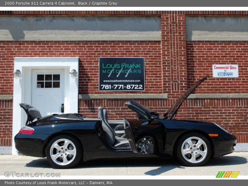 Black / Graphite Grey 2000 Porsche 911 Carrera 4 Cabriolet