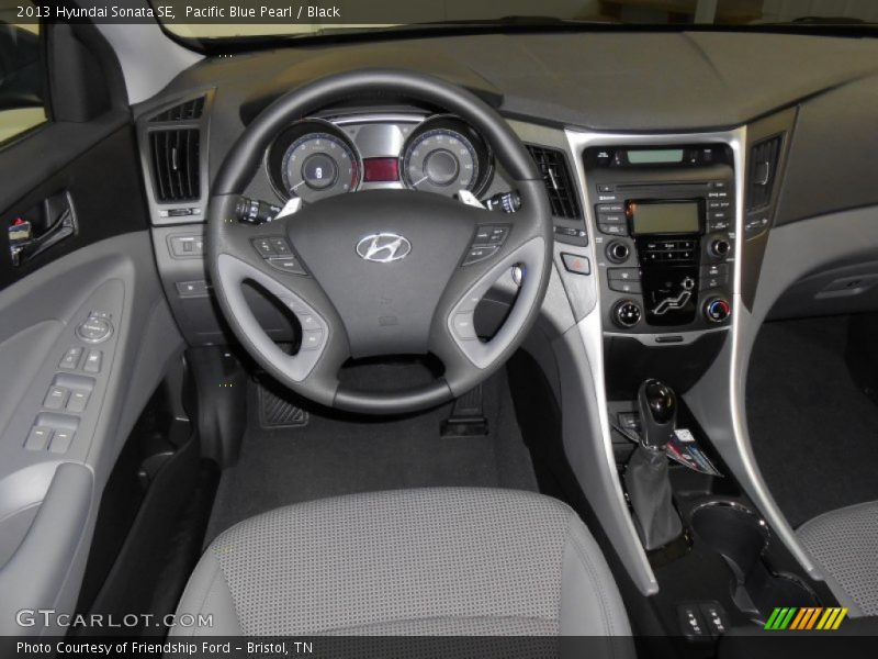 Pacific Blue Pearl / Black 2013 Hyundai Sonata SE