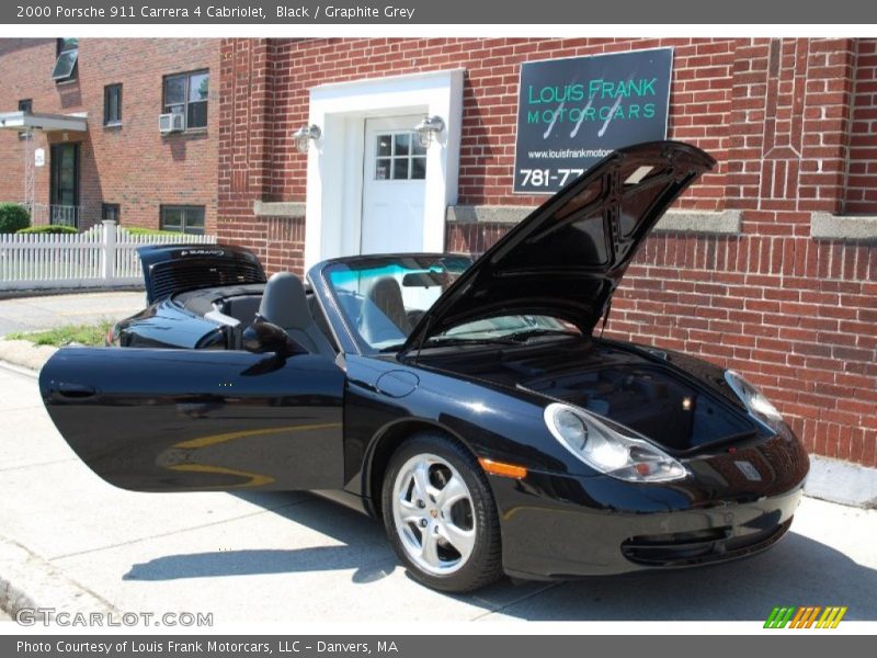 Black / Graphite Grey 2000 Porsche 911 Carrera 4 Cabriolet