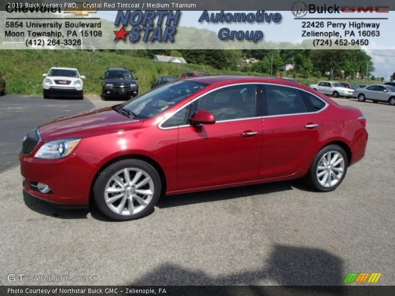 Crystal Red Tintcoat / Medium Titanium 2013 Buick Verano FWD