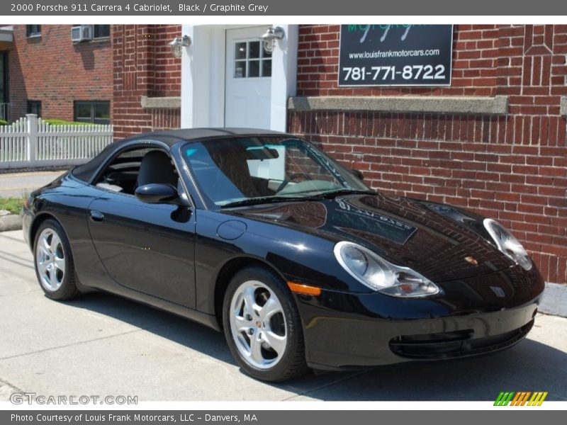 Black / Graphite Grey 2000 Porsche 911 Carrera 4 Cabriolet