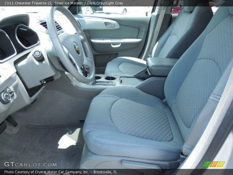 Silver Ice Metallic / Dark Gray/Light Gray 2011 Chevrolet Traverse LS