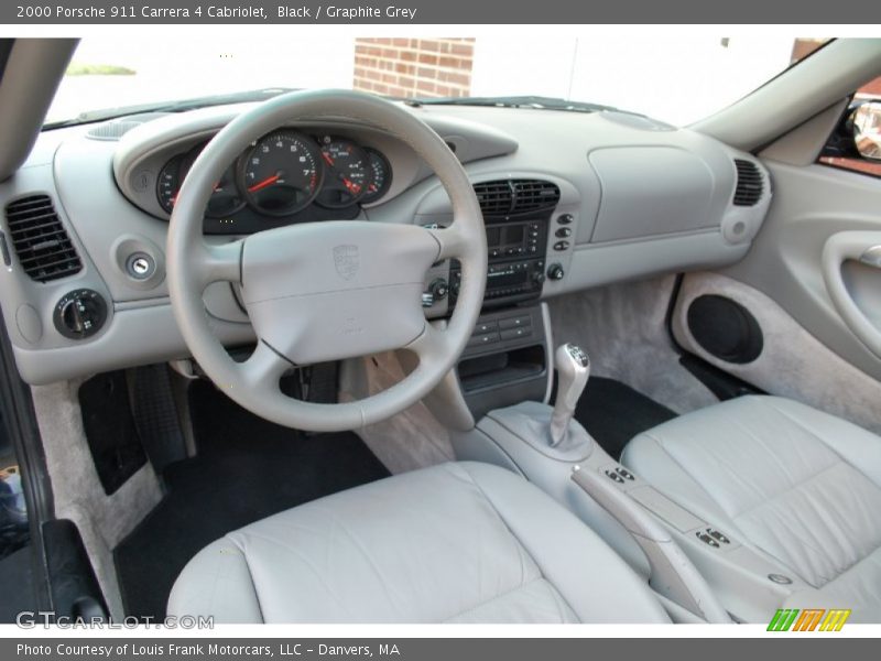 Black / Graphite Grey 2000 Porsche 911 Carrera 4 Cabriolet