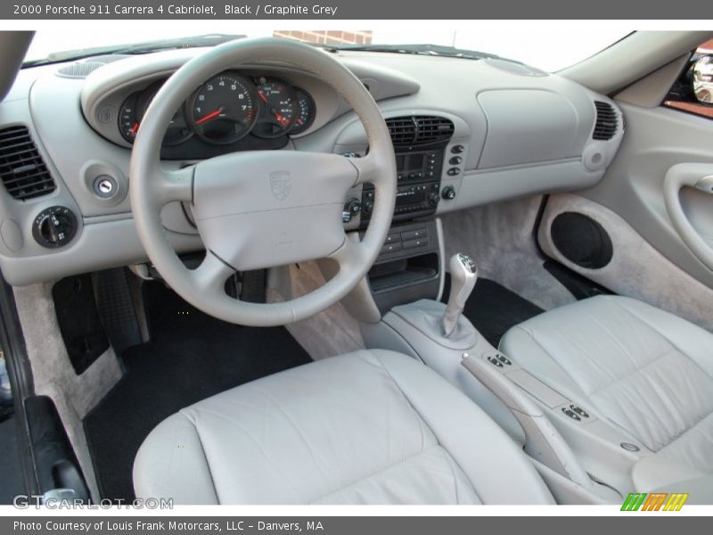Black / Graphite Grey 2000 Porsche 911 Carrera 4 Cabriolet
