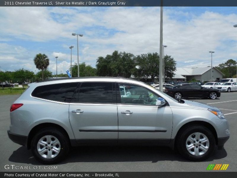 Silver Ice Metallic / Dark Gray/Light Gray 2011 Chevrolet Traverse LS