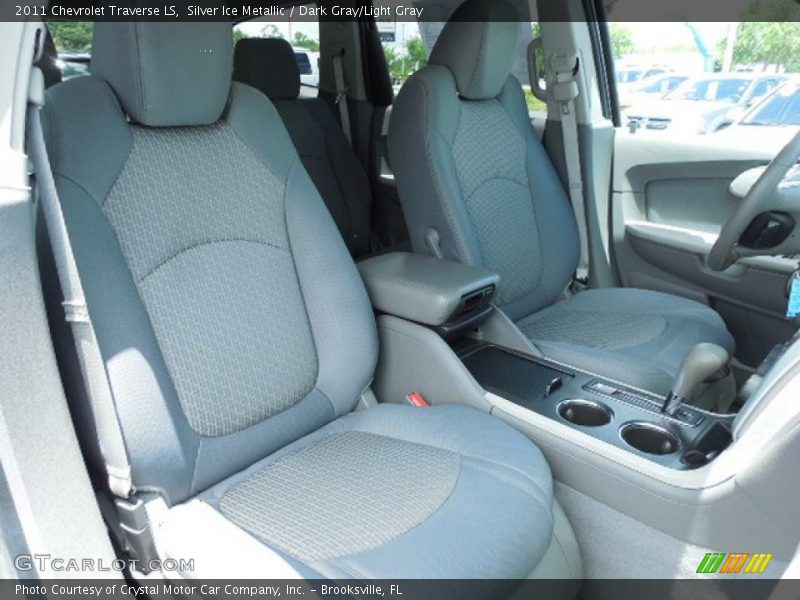 Silver Ice Metallic / Dark Gray/Light Gray 2011 Chevrolet Traverse LS