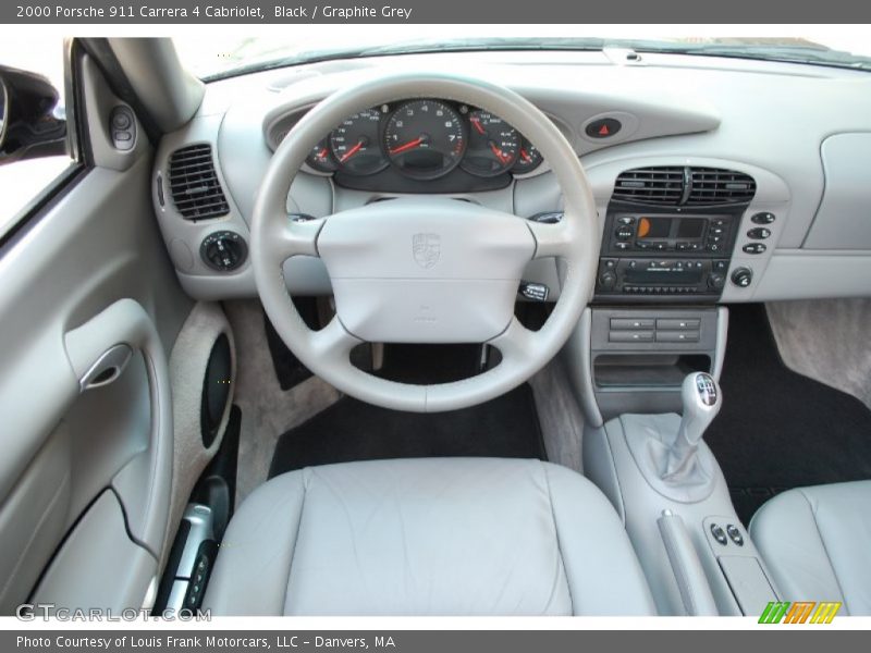 Black / Graphite Grey 2000 Porsche 911 Carrera 4 Cabriolet