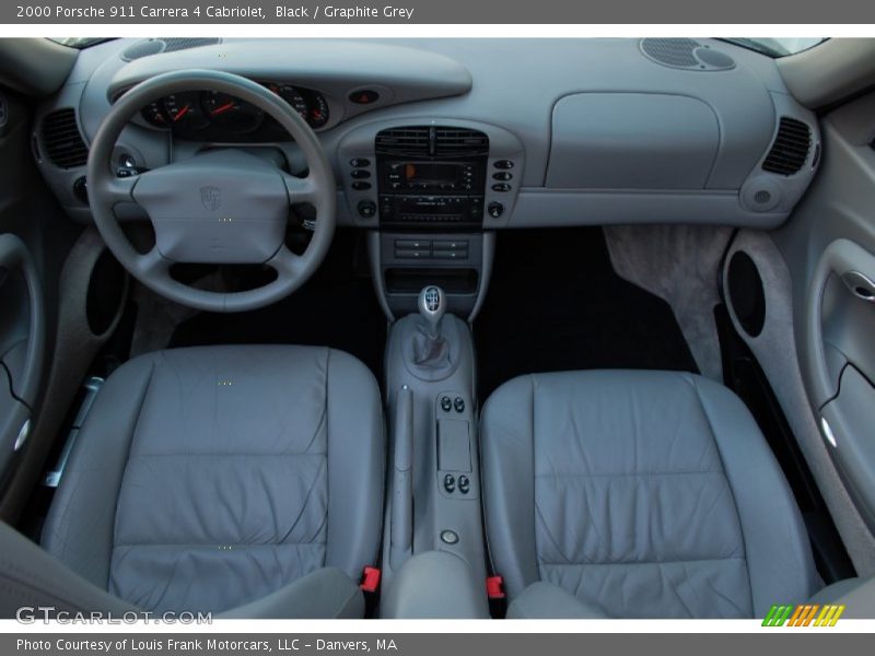 Black / Graphite Grey 2000 Porsche 911 Carrera 4 Cabriolet