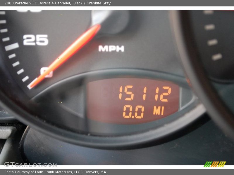 Black / Graphite Grey 2000 Porsche 911 Carrera 4 Cabriolet