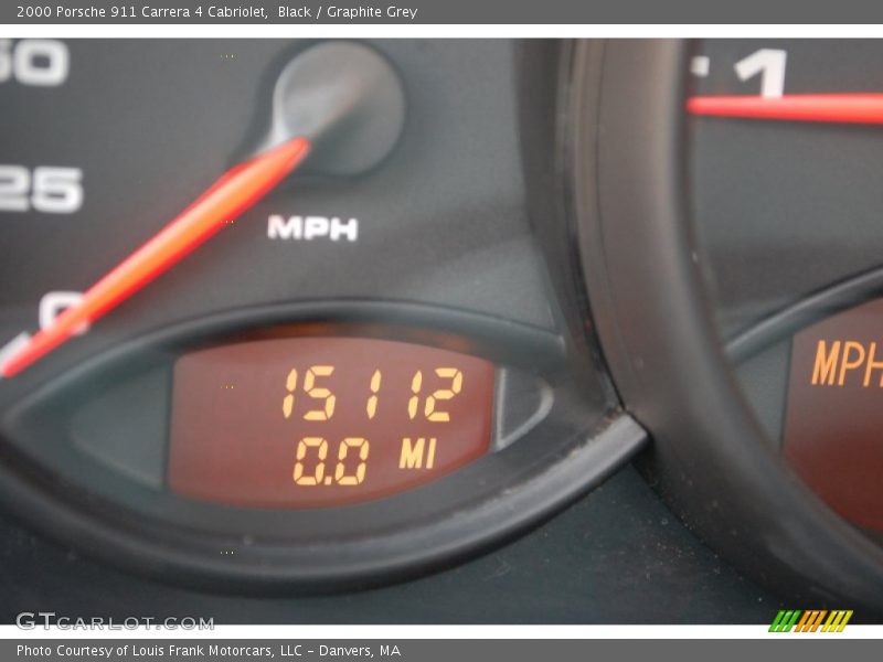 Black / Graphite Grey 2000 Porsche 911 Carrera 4 Cabriolet