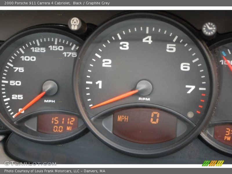 Black / Graphite Grey 2000 Porsche 911 Carrera 4 Cabriolet