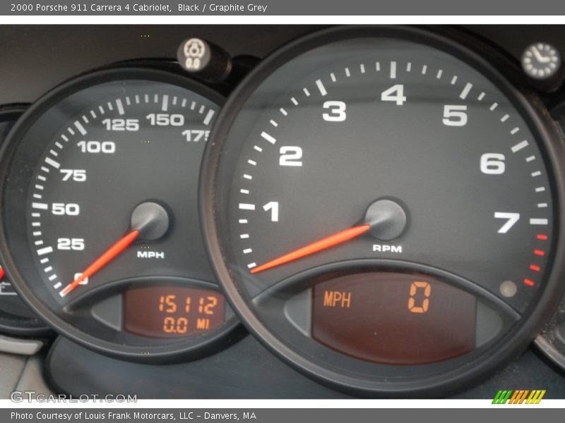 Black / Graphite Grey 2000 Porsche 911 Carrera 4 Cabriolet