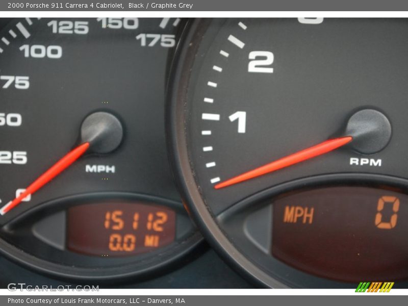 Black / Graphite Grey 2000 Porsche 911 Carrera 4 Cabriolet