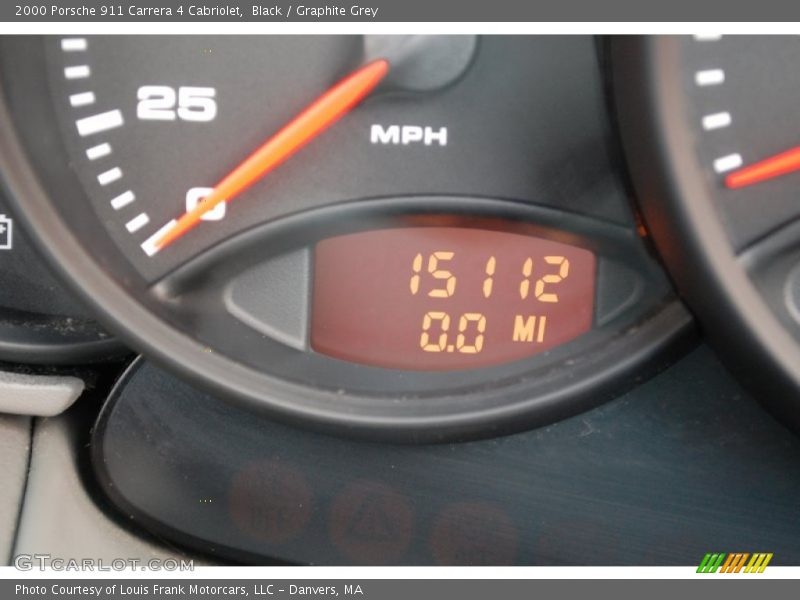 Black / Graphite Grey 2000 Porsche 911 Carrera 4 Cabriolet