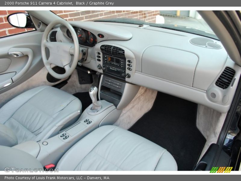 Black / Graphite Grey 2000 Porsche 911 Carrera 4 Cabriolet