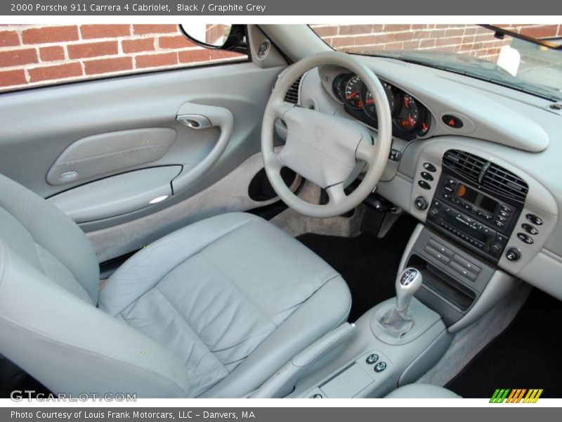 Black / Graphite Grey 2000 Porsche 911 Carrera 4 Cabriolet