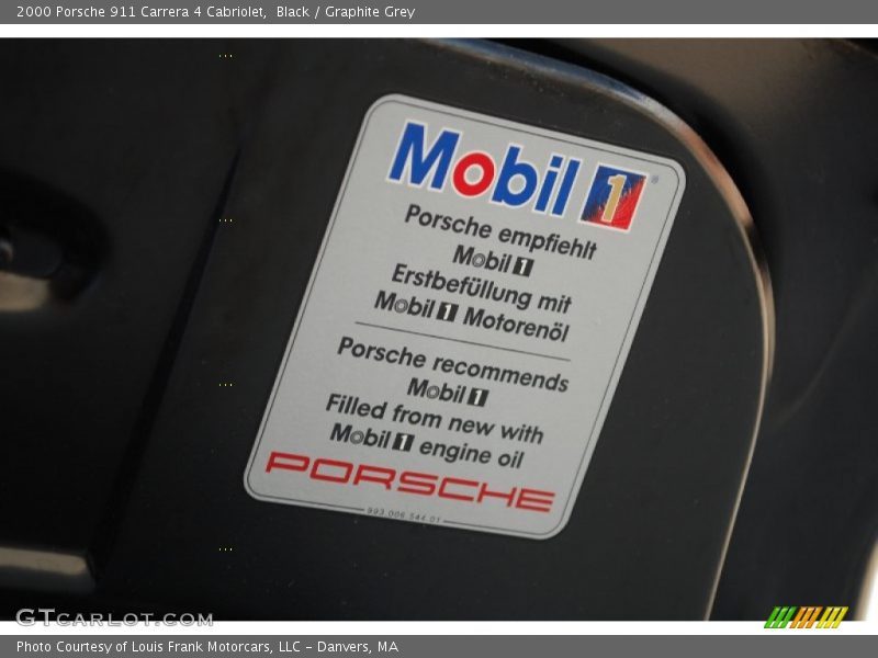 Black / Graphite Grey 2000 Porsche 911 Carrera 4 Cabriolet