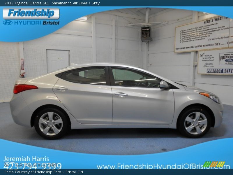 Shimmering Air Silver / Gray 2013 Hyundai Elantra GLS
