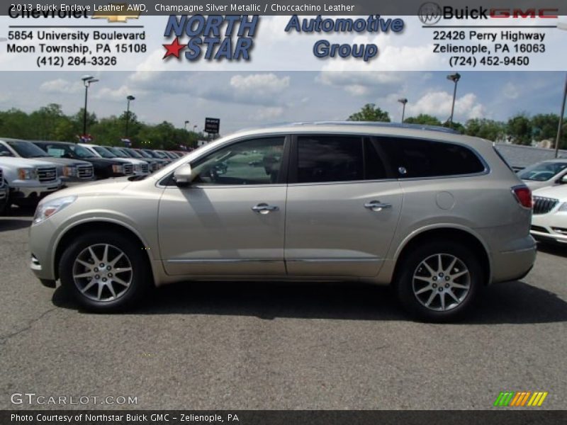 Champagne Silver Metallic / Choccachino Leather 2013 Buick Enclave Leather AWD