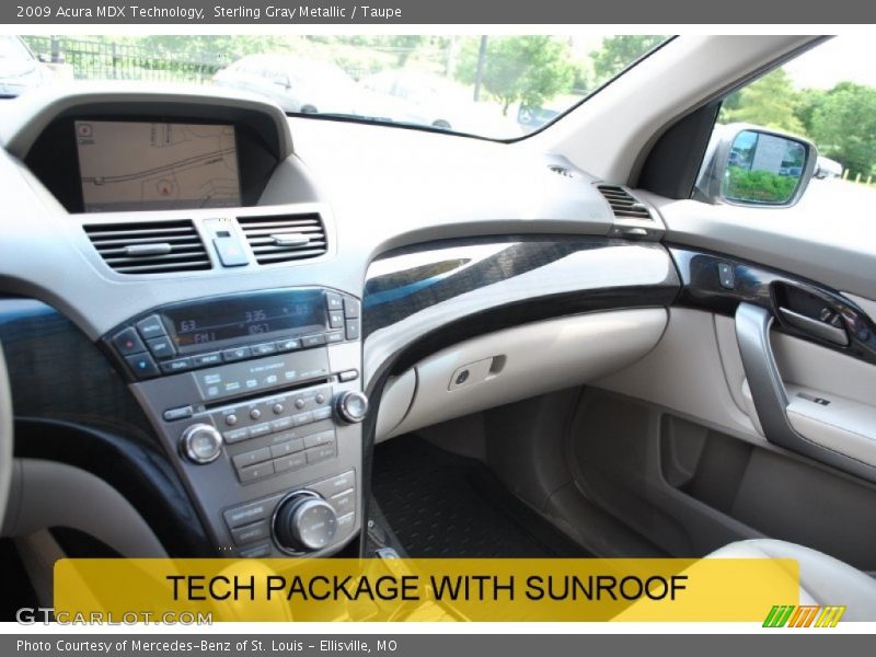 Sterling Gray Metallic / Taupe 2009 Acura MDX Technology