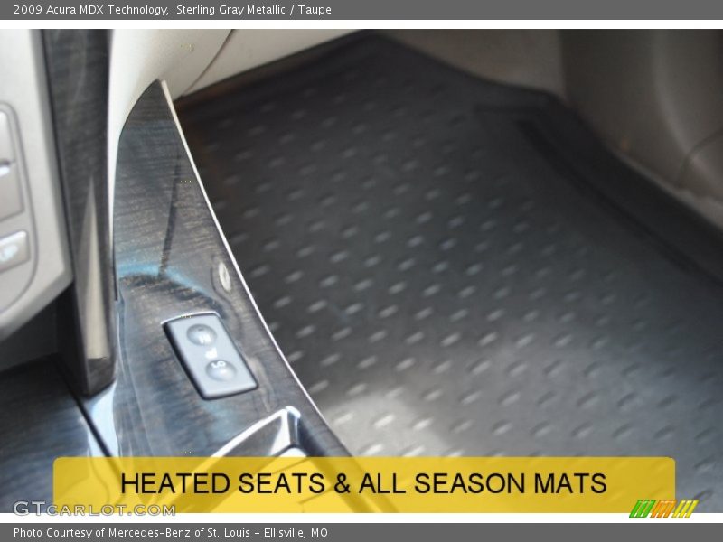 Sterling Gray Metallic / Taupe 2009 Acura MDX Technology