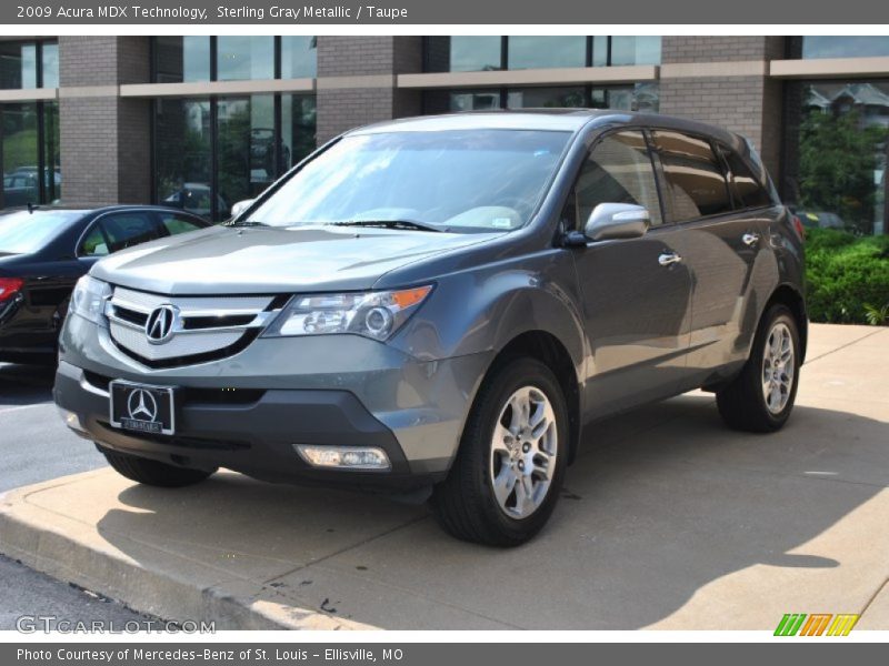 Sterling Gray Metallic / Taupe 2009 Acura MDX Technology