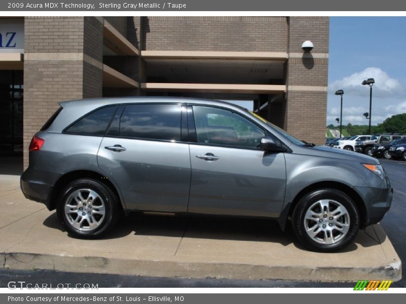 Sterling Gray Metallic / Taupe 2009 Acura MDX Technology